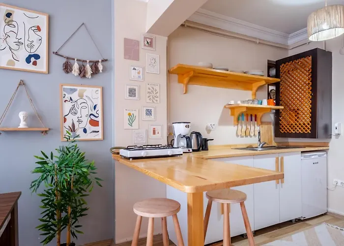 Colorful Modern Flat With City View 5-Min Walk To Istiklal Avenue In Beyoglu
