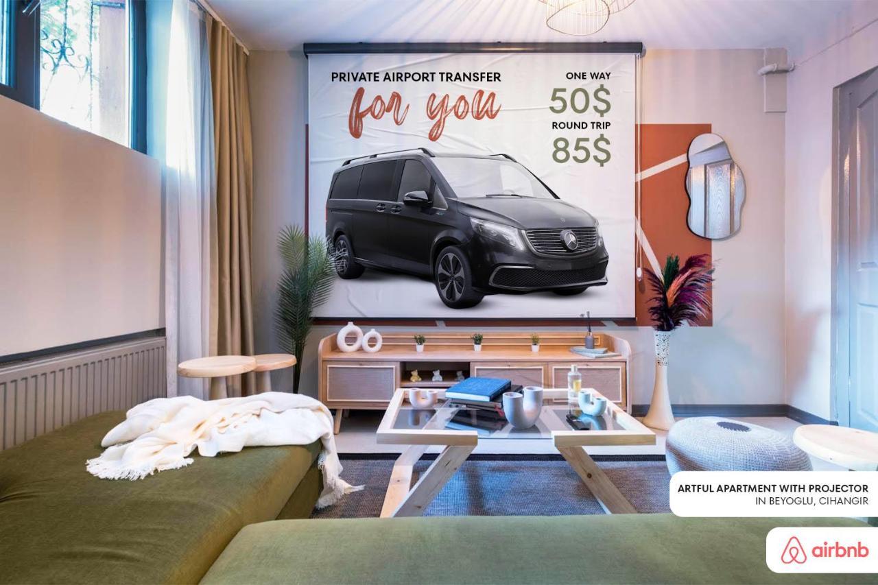 Apartment Artful W/projector In Beyoglu, Cihangir