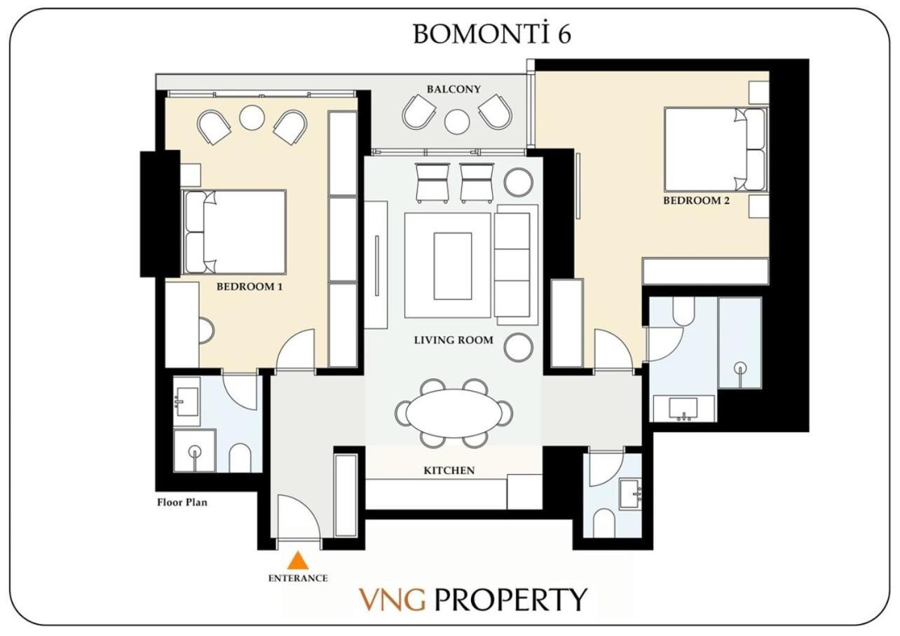 Bright Lovely Modern 2bd25 Poolgym! #220 Holiday home