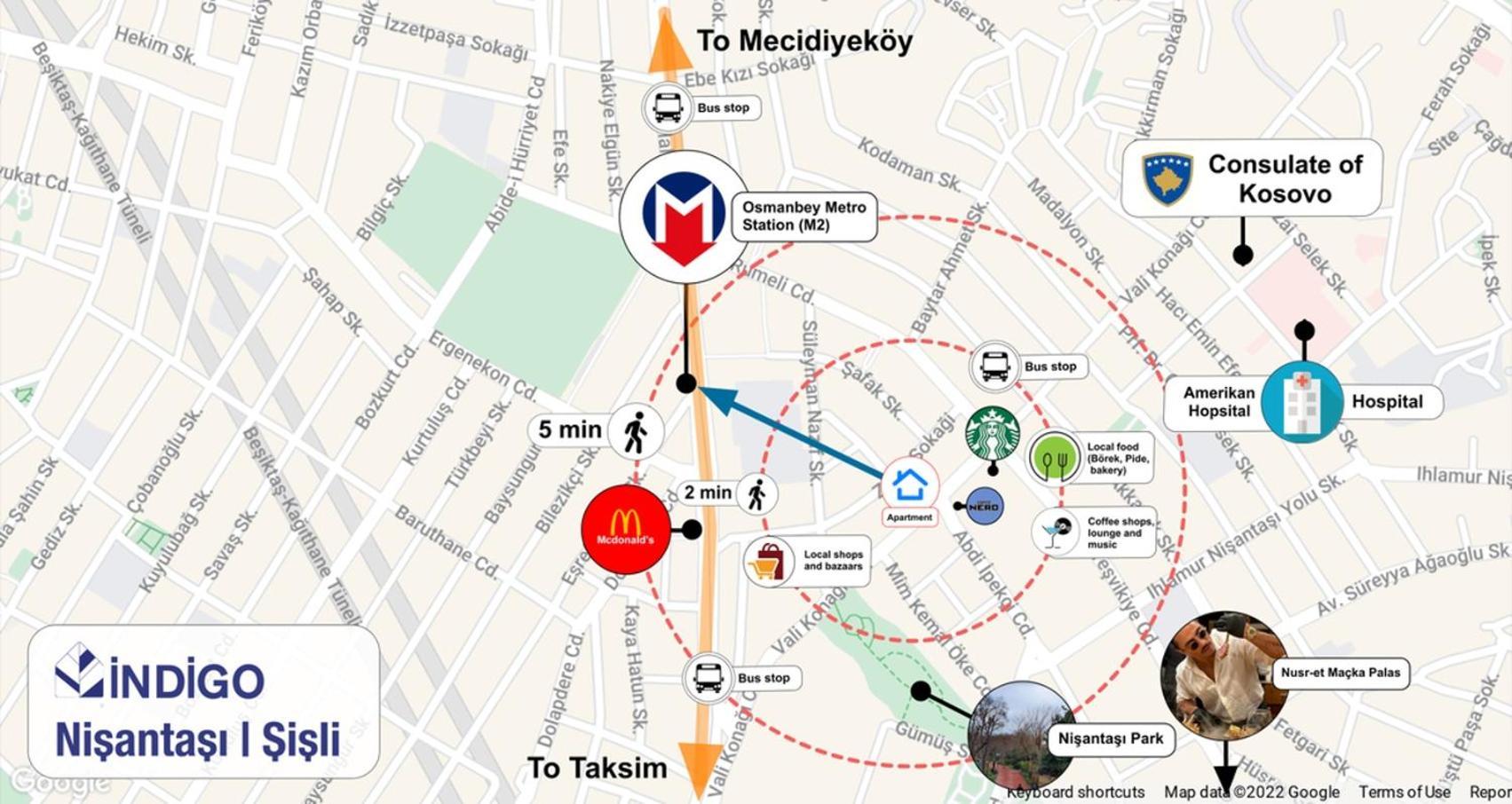 Apartment Full Near Osmanbey Metro Nianta *