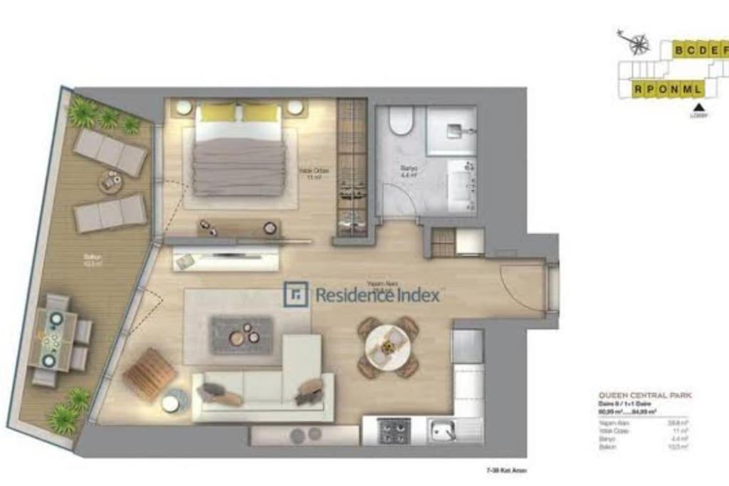 Apartment Live Lavishly Balcony 30 Floor Istanbul