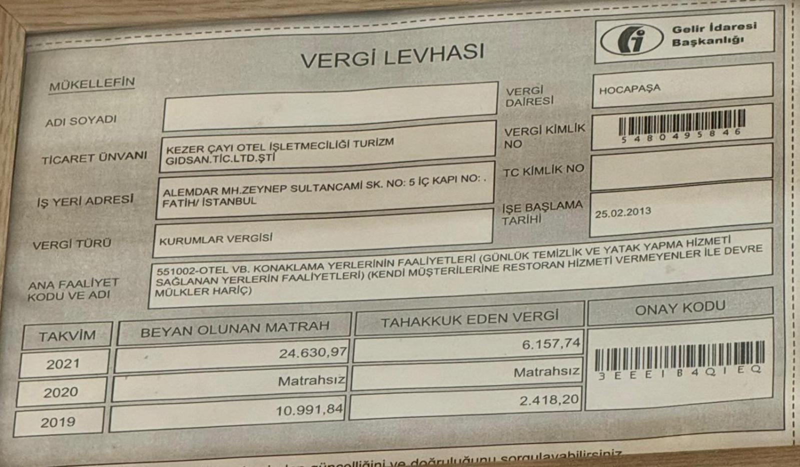 Le Safran 3* Istanbul