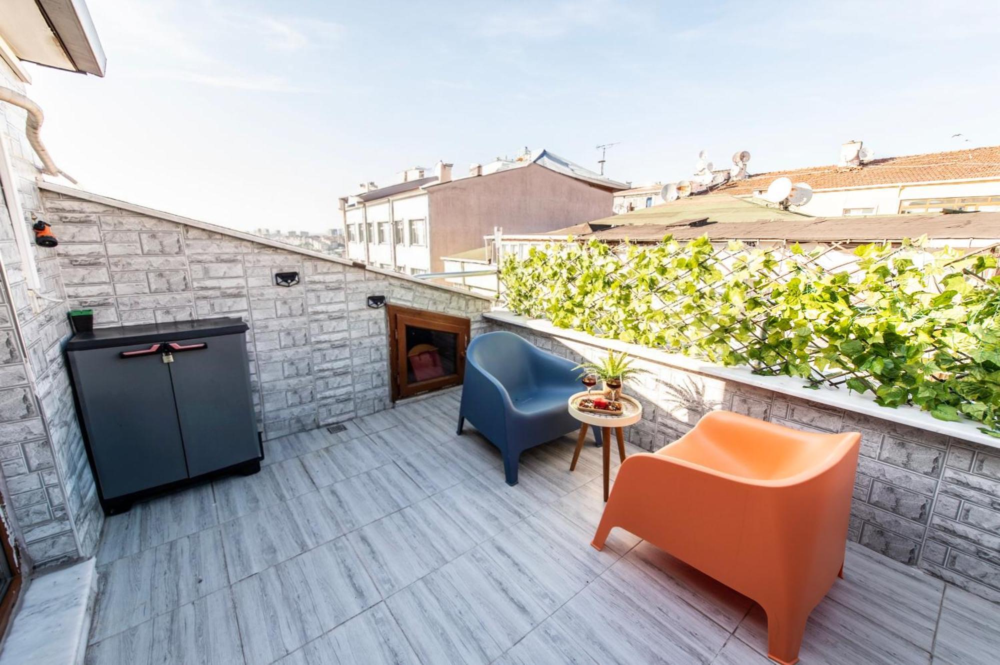 Homestay Dach Wochnung Mit Terrasse Istanbul